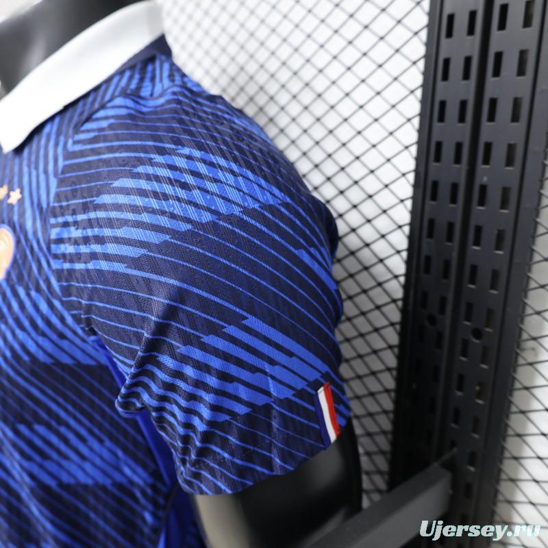 Player Version 2026 France Blue with Diagonal Stripe Pattern Special Edition Jersey