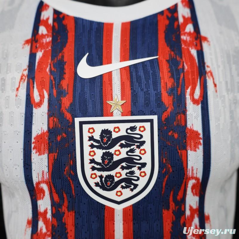 Player Version 2026 England White Blue Red Lion Totem Special Edition Jersey