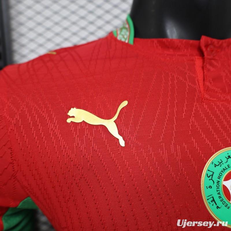 Player Version 26/27 Morocco Red & Green Home Jersey