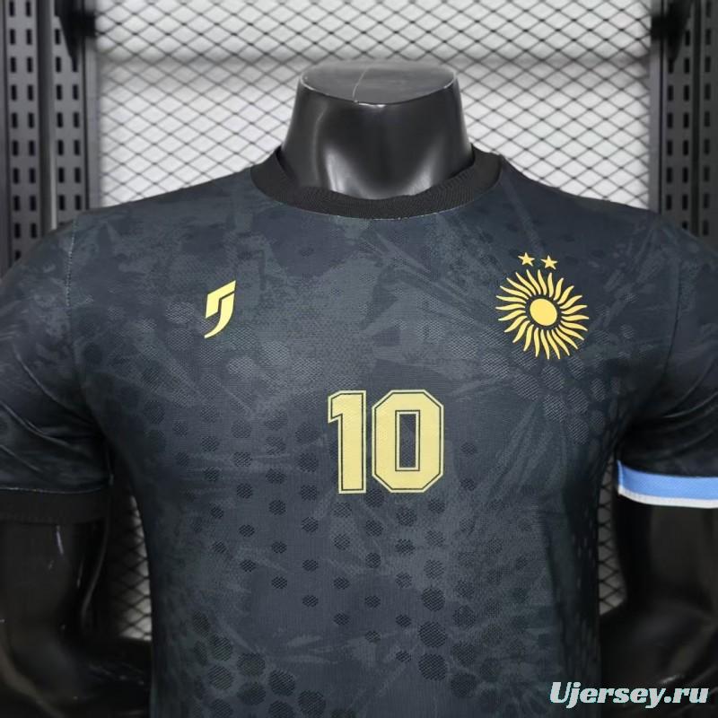 Player Version 2026 Argentina Black with Gold Sun Special Edition Jersey