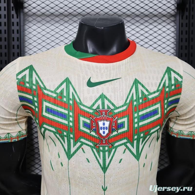 Player Version 2026 Portugal Cream with Geometric Tribal Pattern Special Edition  Jersey