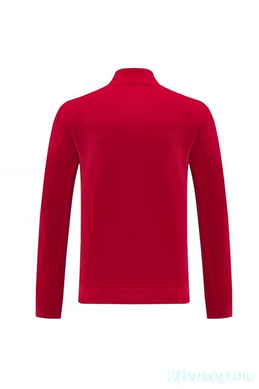 2026 Nike Red Full Zipper Jacket + Long Pants