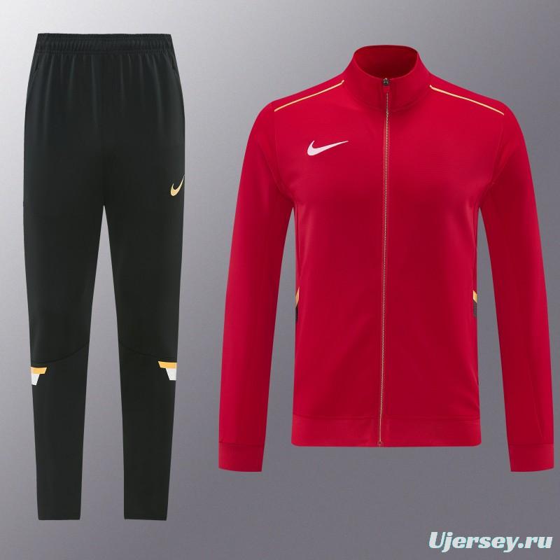 2026 Nike Red Full Zipper Jacket + Long Pants