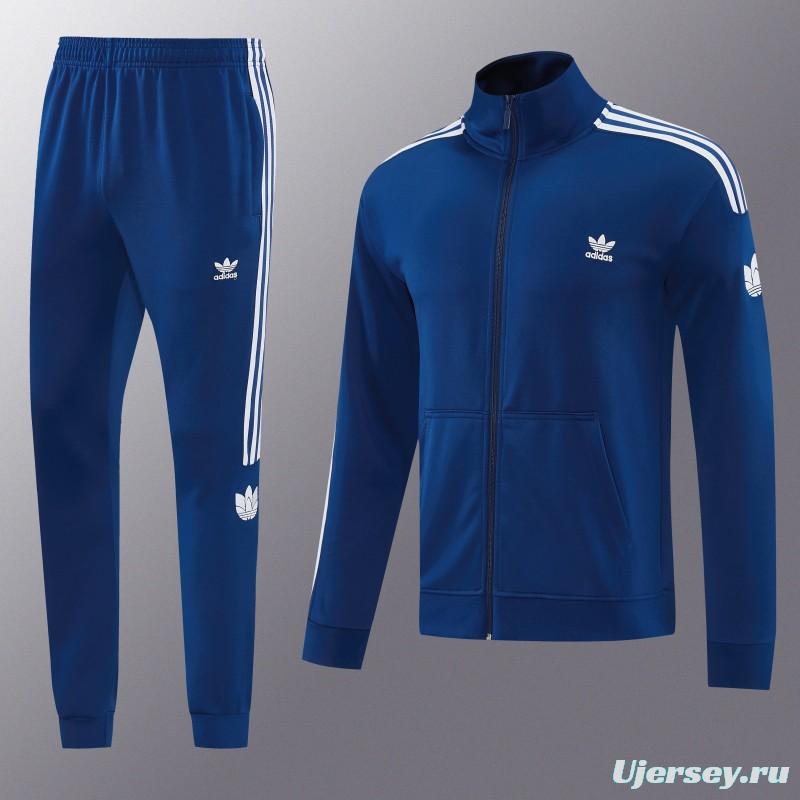 2026  Adidas Royal Blue Full Zipper Jacket + Long Pants