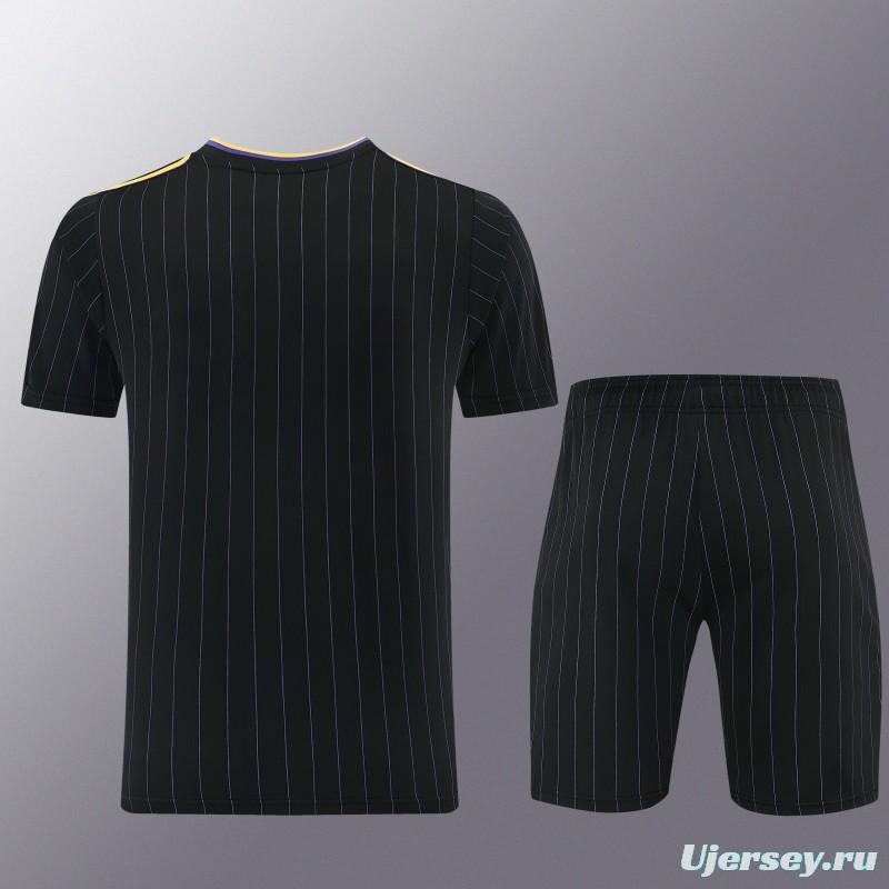 26/27  Manchester United Black Short Sleeve+Soccer Shorts