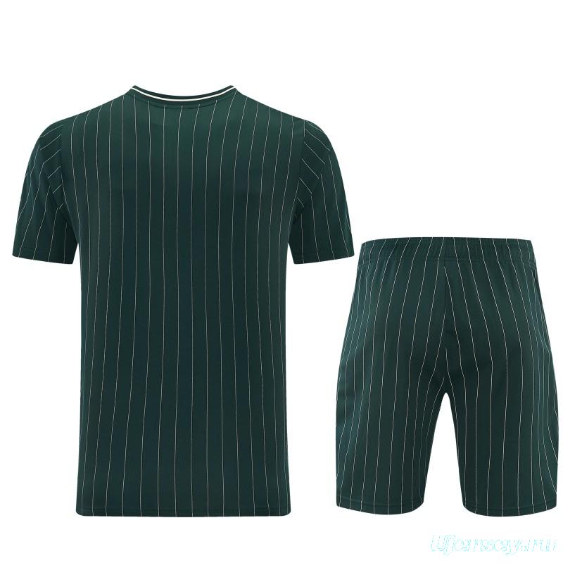 26/27 Juventus Navy Green Short Sleeve+Soccer Shorts