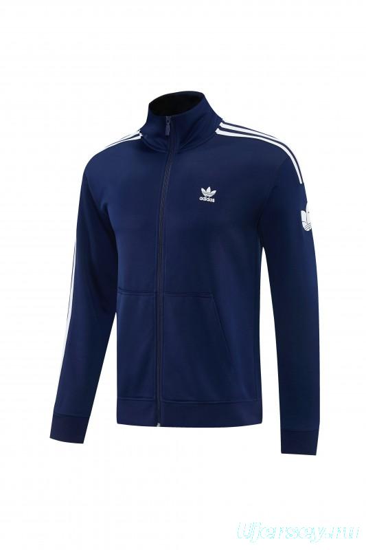 2026 Adidas Navy Blue Full Zipper Jacket + Long Pants
