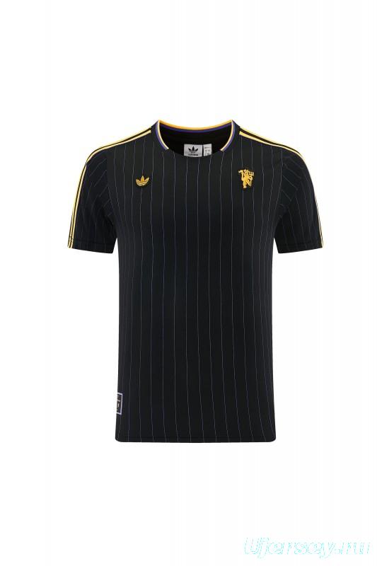 26/27  Manchester United Black Short Sleeve+Soccer Shorts