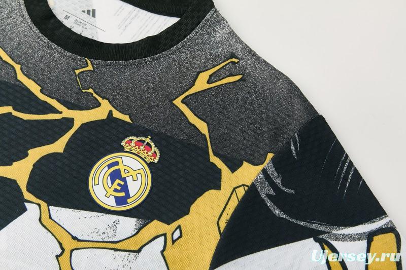 26/27  Real Madrid Black x Marvel  Short Sleeve+Soccer Shorts