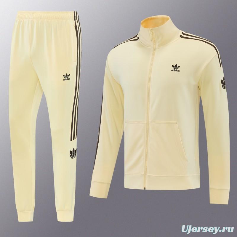 2026  Adidas Apricot Full Zipper Jacket + Long Pants