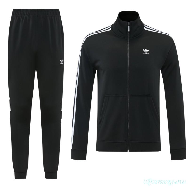 2026 Adidas Black Full Zipper Jacket + Long Pants
