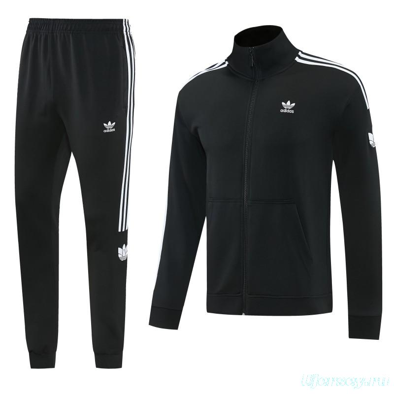 2026 Adidas Black Full Zipper Jacket + Long Pants