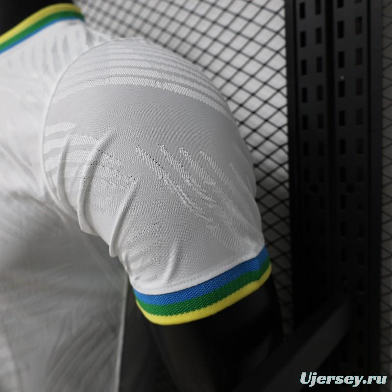 Player Version 2026 Brazil White with Palm Leaf Pattern Special Edition Jersey