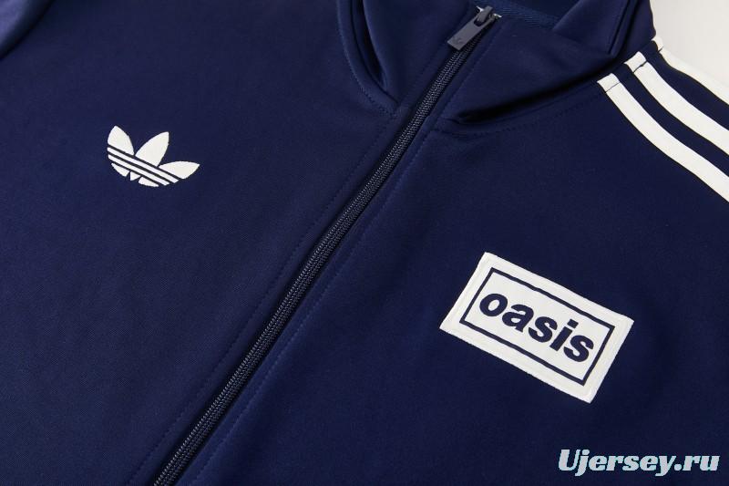 2026 Adidas Navy Blue Full Zipper Jacket + Long Pants