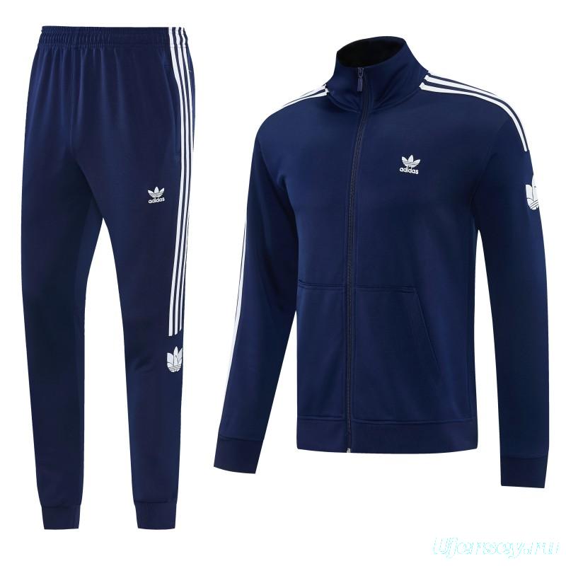 2026 Adidas Navy Blue Full Zipper Jacket + Long Pants