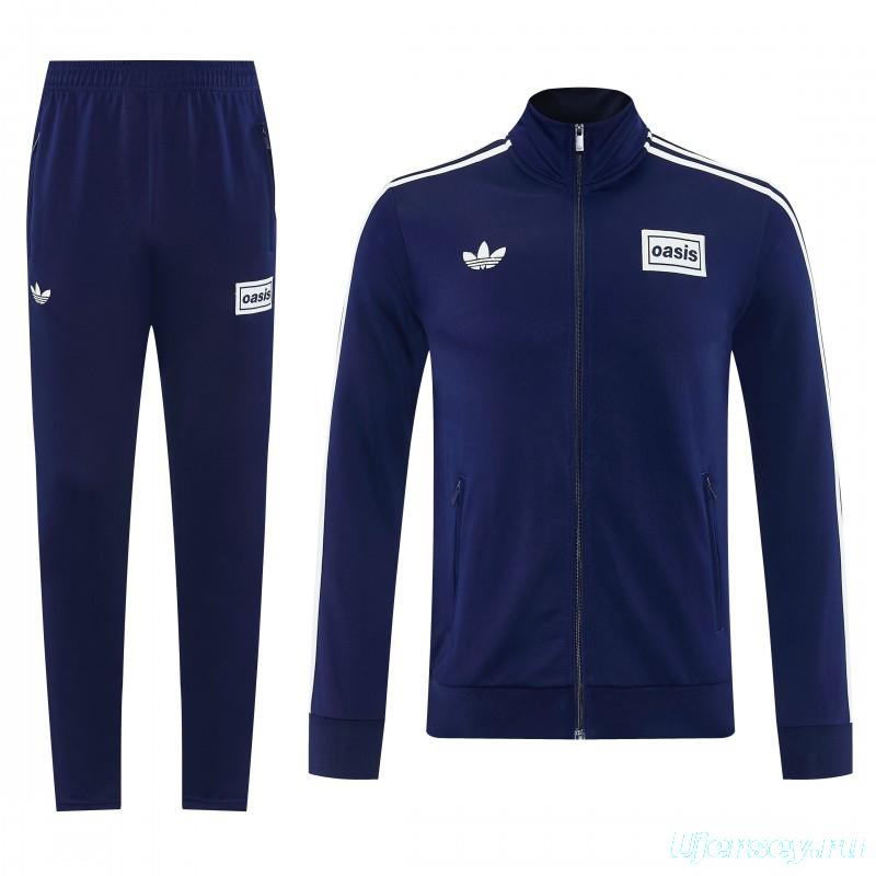 2026 Adidas Navy Blue Full Zipper Jacket + Long Pants