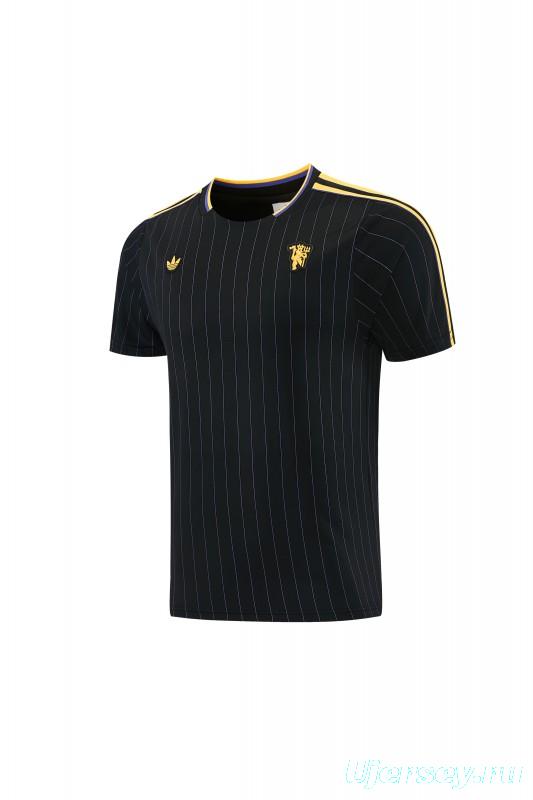 26/27  Manchester United Black Short Sleeve+Soccer Shorts