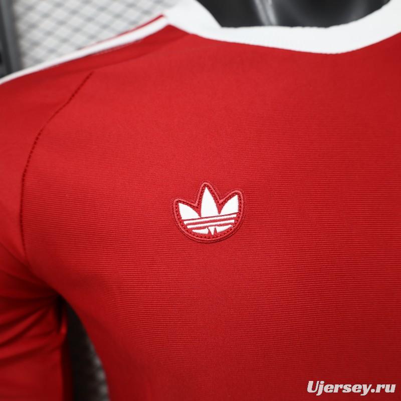 Player Version 2026 Manchester United Red Long Sleeve Adidas Originals Retro Special Edition Jersey
