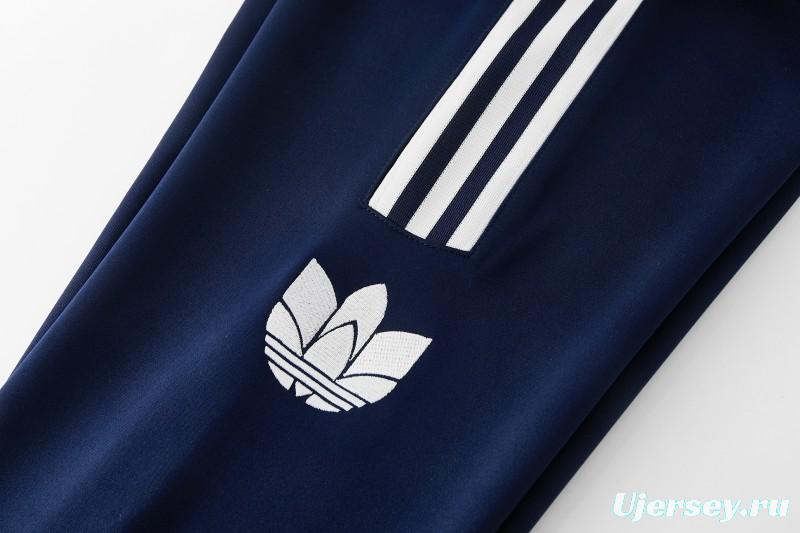2026 Adidas Navy Blue Full Zipper Jacket + Long Pants