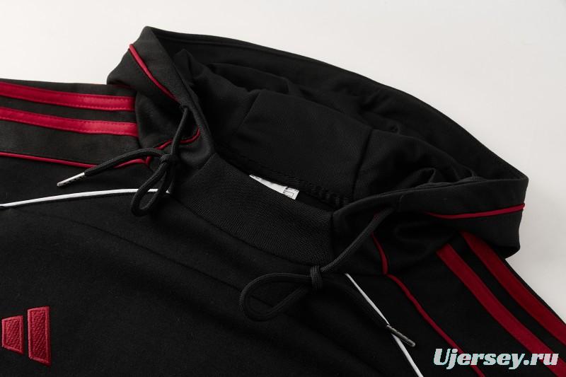 26/27 Liverpool  Black Full Zipper Hooded Jacket Tracksuit + Long Pants