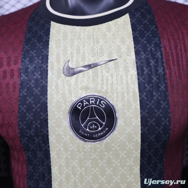 Player Version 26/27  PSG Paris Saint-Germain Black Burgundy Gold Special Edition Jersey