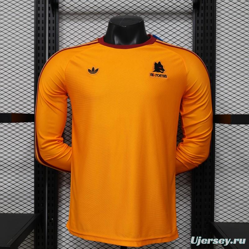 Player Version 2026 AS Roma x Adidas Originals Orange Special Edition Long Sleeve Jersey