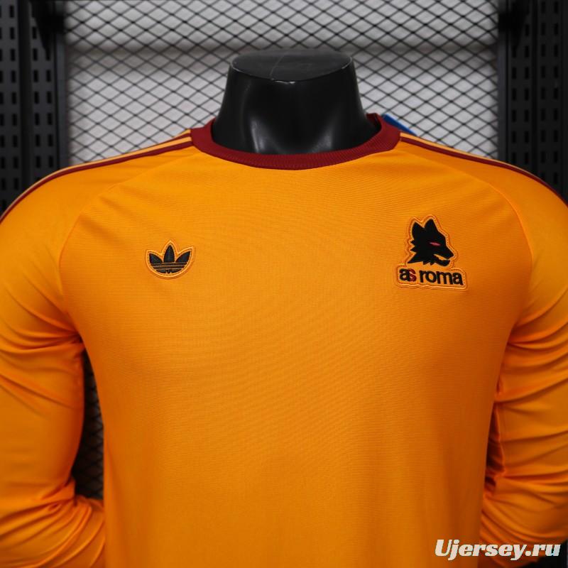 Player Version 2026 AS Roma x Adidas Originals Orange Special Edition Long Sleeve Jersey