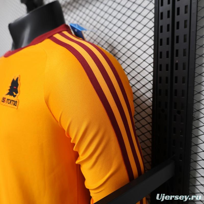 Player Version 2026 AS Roma x Adidas Originals Orange Special Edition Long Sleeve Jersey