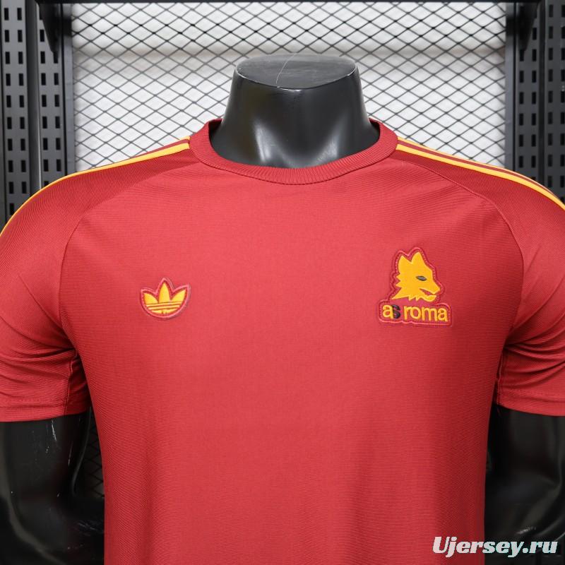 Player Version 2026 AS Roma x Adidas Originals Retro Deep Red Home Jersey