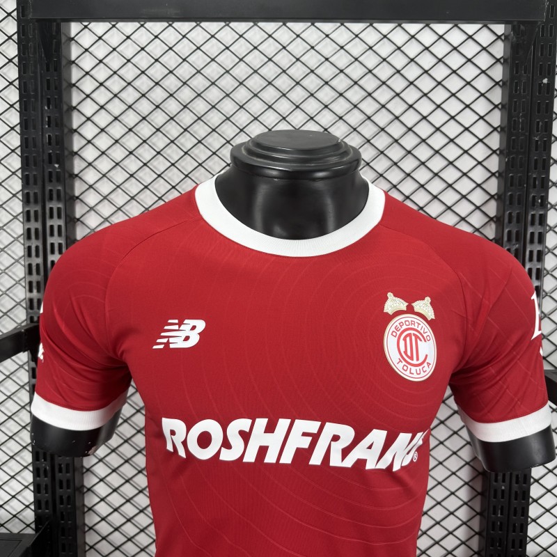 Player Version 26/27 Deportivo Toluca FC New Balance Home Deep Red White Jersey