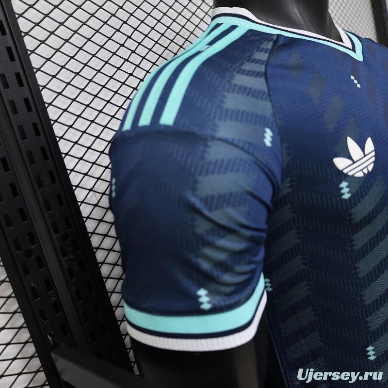 Player Version 2026 Germany  Navy Blue with Zigzag Pattern Away Jersey