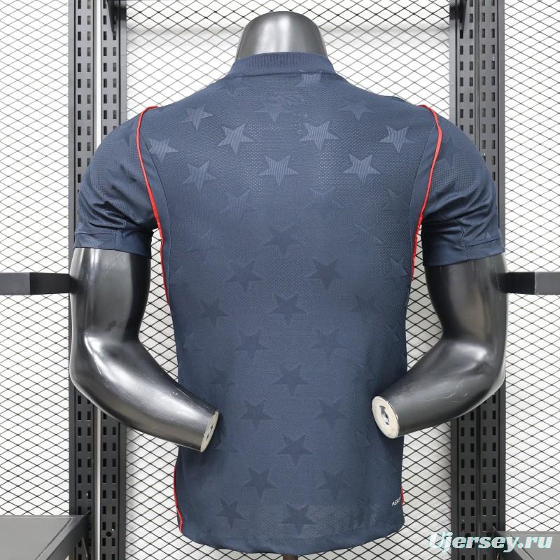 Player Version 2026 USA Navy Blue with All-Over Star Pattern Away Jersey