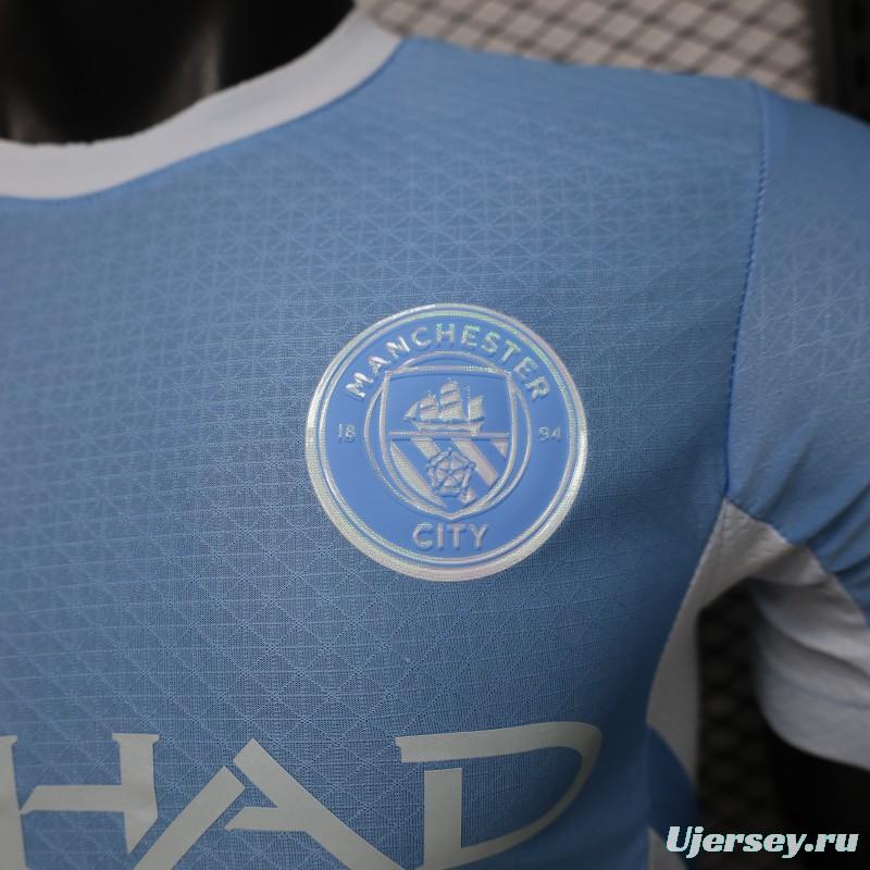 Player Version 26/27 Manchester City Sky Blue with White Side Panel Home Jersey