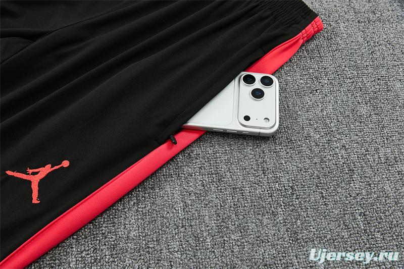 26/27 Brazil Black & Red Half Zipper Jacket Tracksuit + Long Pants