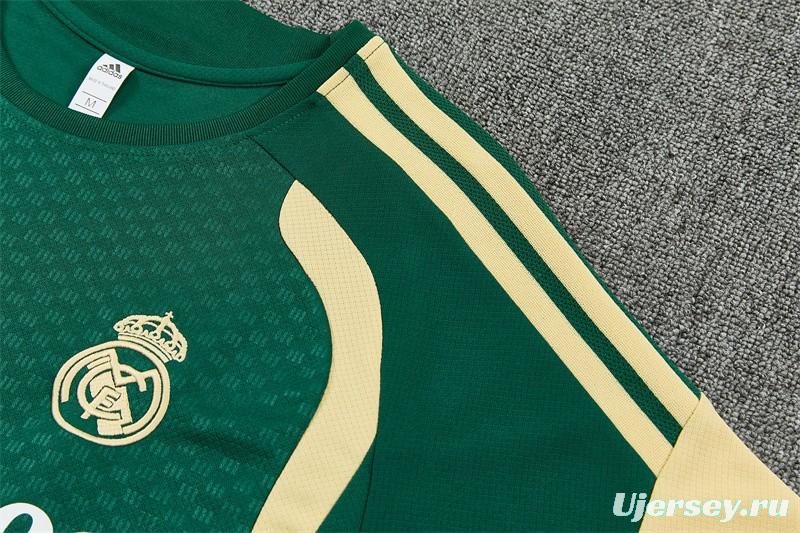 2026 Real Madrid Green & Cream  Short Sleeve+Soccer Shorts