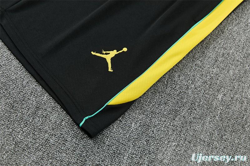 2026 Brazil Black & Yellow Short Sleeve+Soccer Shorts