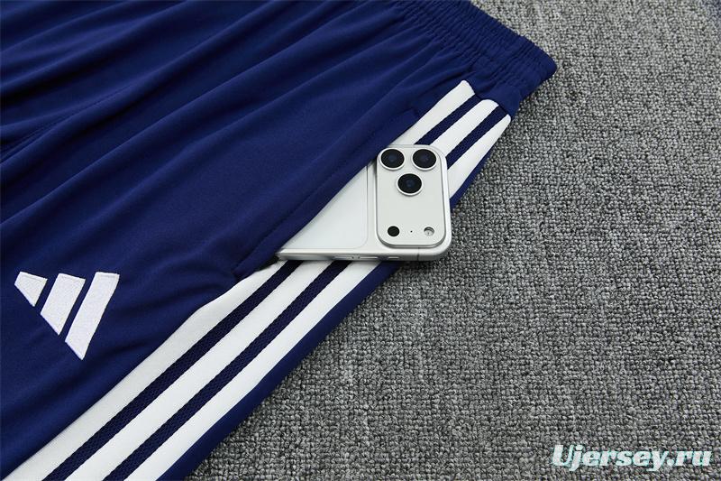 26/27 Kids Real Madrid Home White Half Zipper Jacket Tracksuit + Long Pants