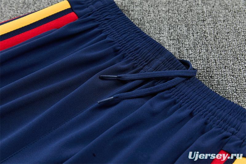 26/27 Spain Away White Half Zipper Jacket Tracksuit + Long Pants