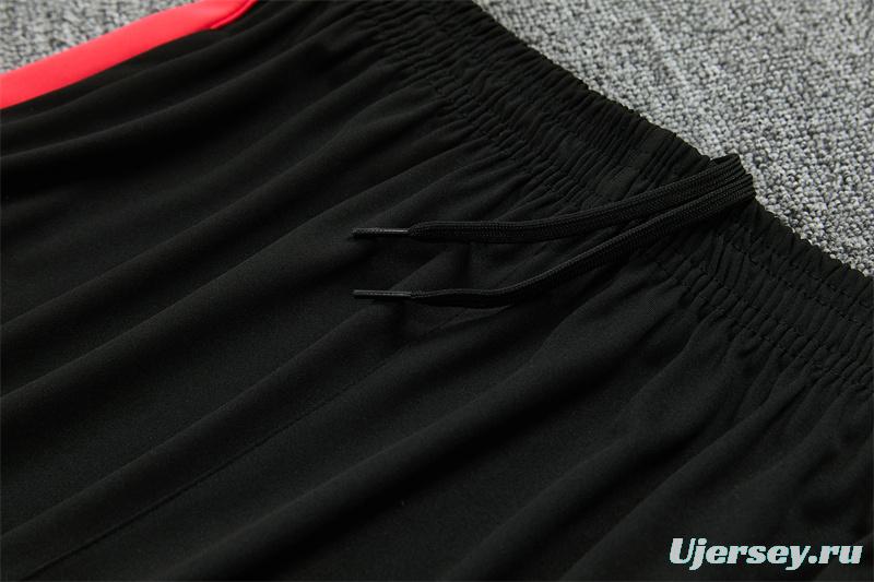 26/27 Brazil Black & Red Half Zipper Jacket Tracksuit + Long Pants