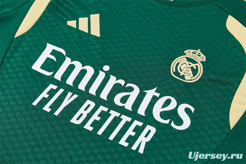 2026 Real Madrid Green & Cream  Short Sleeve+Soccer Shorts