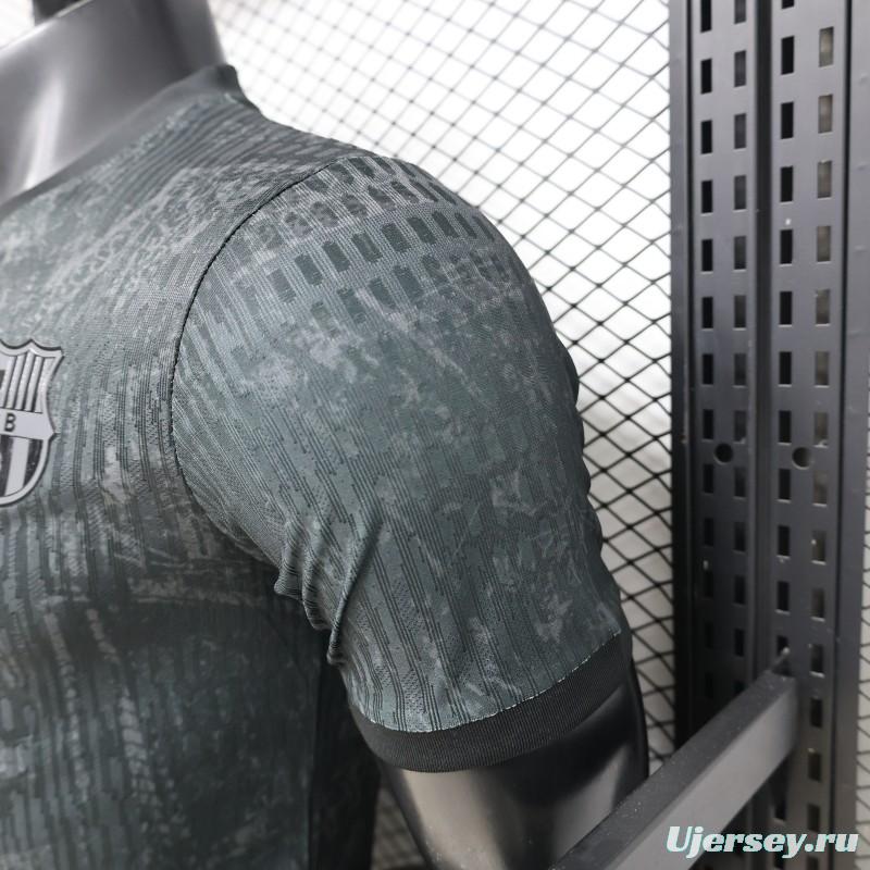 Player Version 26/27 FC Barcelona Dark Olive Green with Grunge Graffiti Third Jersey