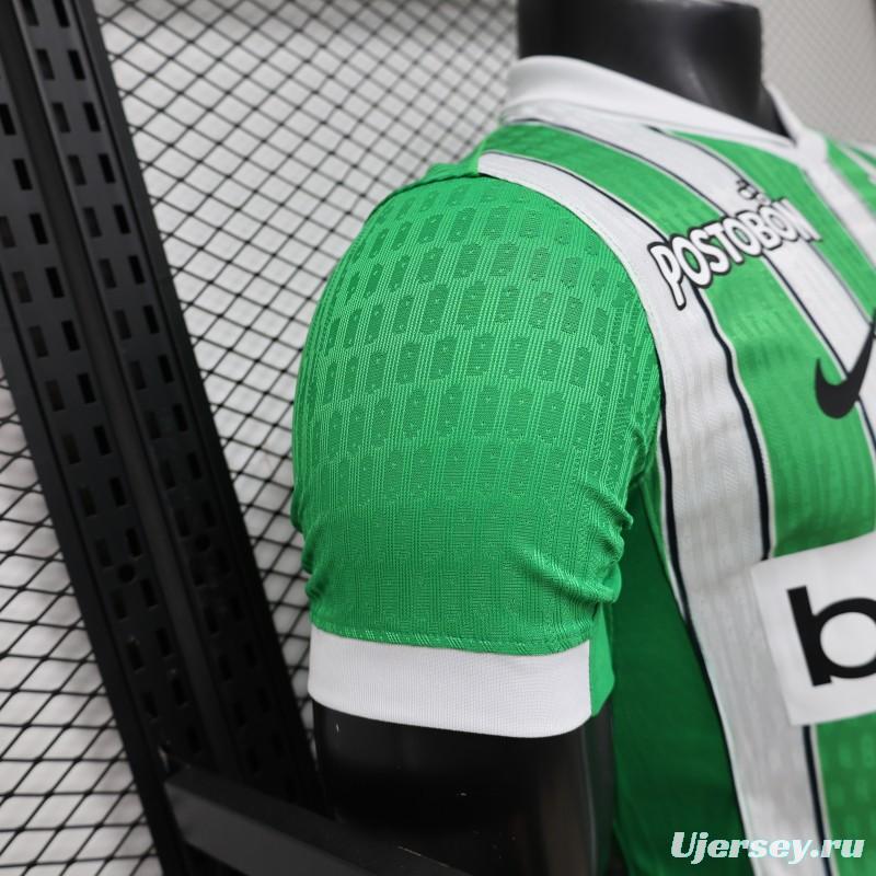 Player Version 26/27 Atlético Nacional Green & White with Vertical Stripe Home Jersey