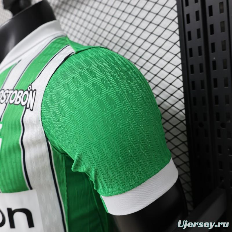 Player Version 26/27 Atlético Nacional Green & White with Vertical Stripe Home Jersey