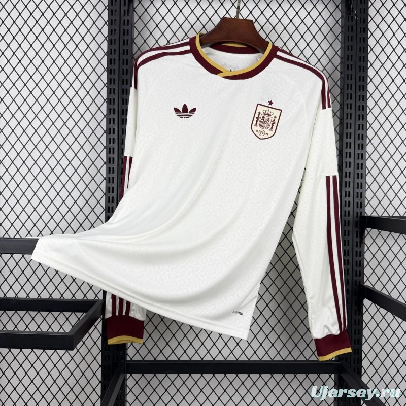 2026 Mens Spain World Cup Away Long Sleeve Jersey