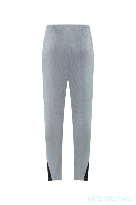 2026/27 Paris Saint-Germain White  Half Zipper Jacket Tracksuit + Light Grey Long Pants