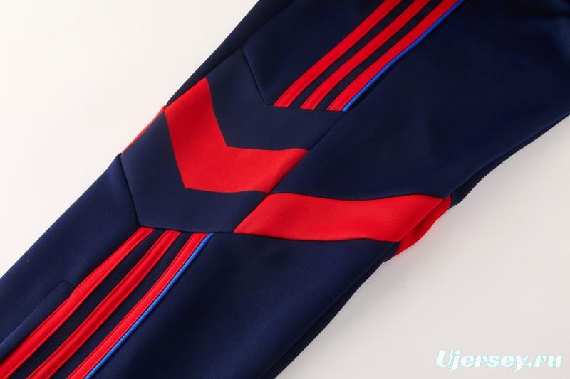 2026/27 Adidas Originals Red  Full Zipper Jacket Tracksuit + Navy Blue Long Pants