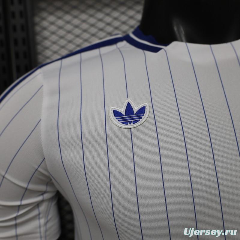 Player Version 26/27 Millonarios FC White & Navy Blue Pinstripe Retro Special Edition Home Jersey