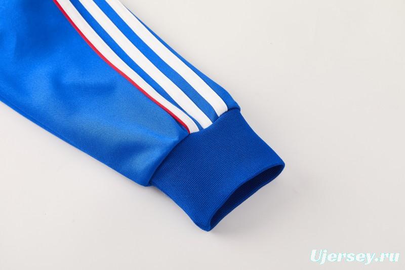 2026/27 Adidas Originals Blue Full Zipper Jacket Tracksuit + Long Pants