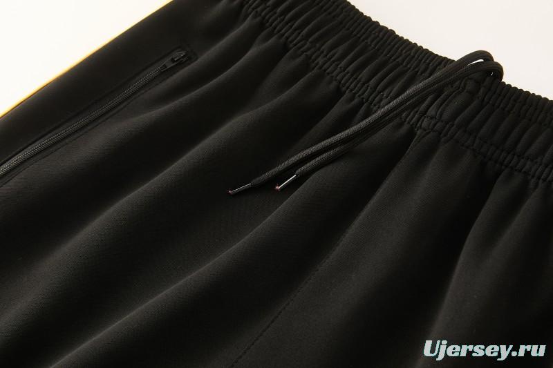 2026/27 AS Roma Burgundy & Gold Full Zipper Jacket Tracksuit +Black  Long Pants