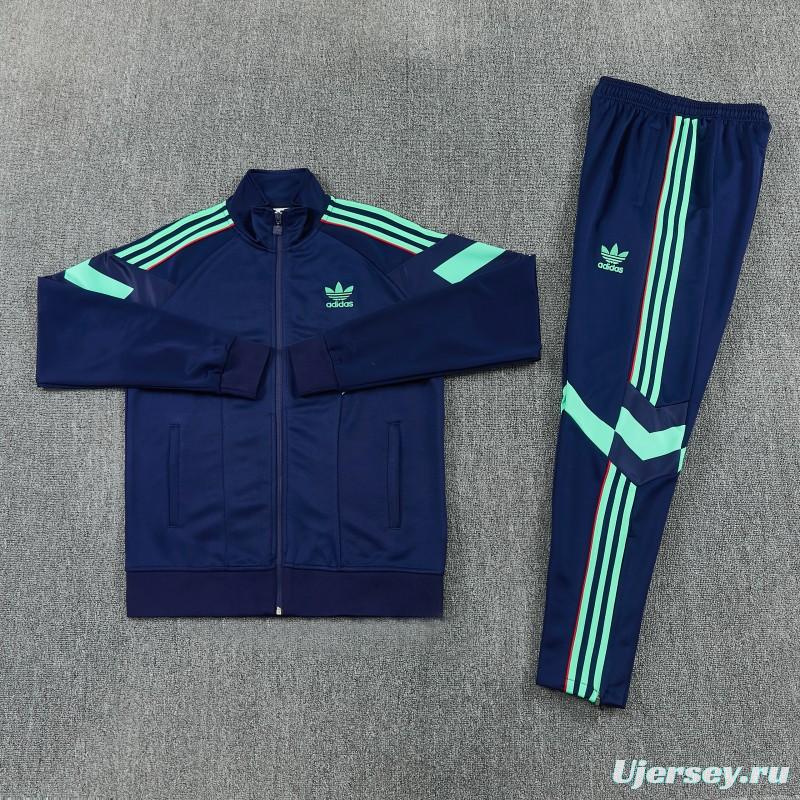 2026/27 Adidas Originals Navy Blue Full Zipper Jacket Tracksuit + Long Pants